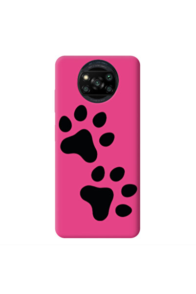 Other Xiaomi Poco X3 /X3 Pro Paws Fuchsia Colored Silicone TPU Θήκη