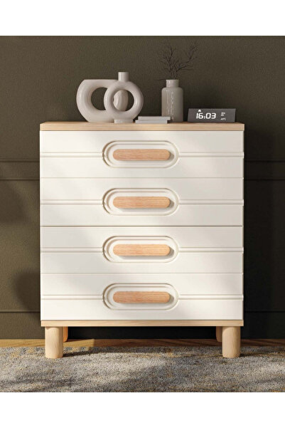 miracool Orkide 4 Çekmeceli Şifonyer / Komple MDF / Modern Tasarım