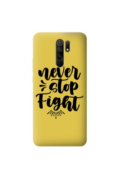 Other Xiaomi Redmi 9 Never stop fight Yellow Colored Silicone TPU Θήκη