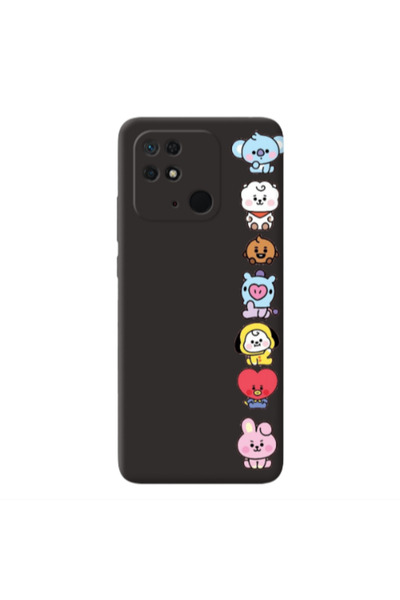 Other Xiaomi Redmi 10C Lovely animals Black Colored Silicone TPU Θήκη