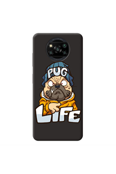 Other Xiaomi Poco X3 /X3 Pro Pug Life 2 Black Colored Silicone TPU Θήκη