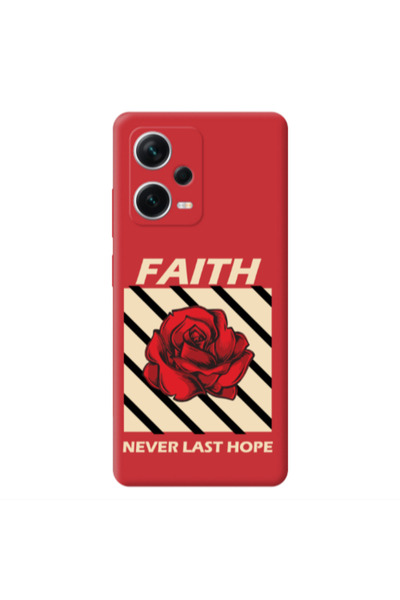Other Xiaomi Poco X5 Faith Never Last Hope Red Colored Silicone TPU Θήκη