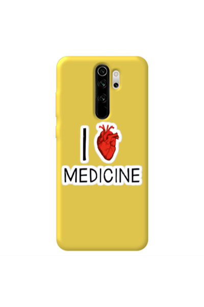 Other Xiaomi Redmi Note 8 Pro I Love Medicin Yellow Colored Silicone TPU Θήκη