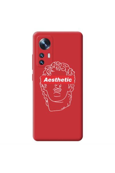 Other Xiaomi Mi 12 Aesthetic Red Colored Silicone TPU Θήκη