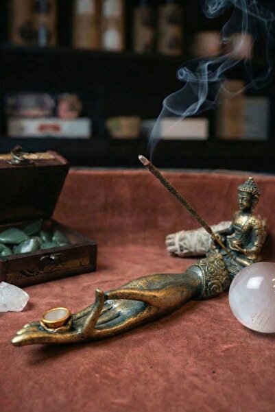 Namaruna Suport antic pentru bețișoare parfumate cu Buddha - Lucrat manual