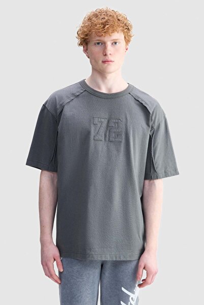 ecko unltd. Oven Oversize Crew Neck Printed Embroidered 100% Cotton Men's Gra...