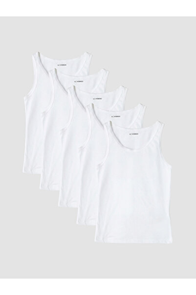 LC Waikiki Peak New Season U-Neck Girls' Underwear Undershirt 5-Piece Set