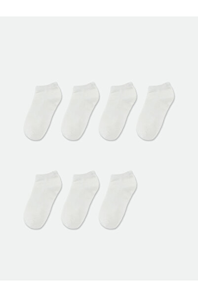 LC Waikiki Rmz Gi̇yi̇m Farkiyla Women's Booties Socks 7-Pack