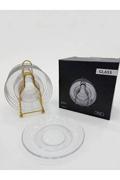 Arabic pot Glass cake plate and serving tray set, consisting of 6 pieces - lu...