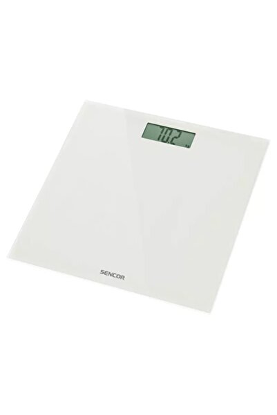 Sencor Дигитална стъклена везна за баня с LCD дисплей, бяла, 150 кг
