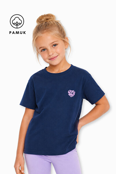difa kids Letnja majica za devojčice sa kratkim rukavima i otisnutim tekstom ...
