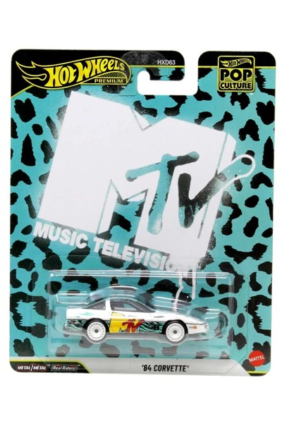 HOT WHEELS Premium Pop Culture Mtv 1984 Corvette Metal Model Car