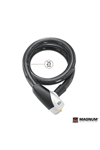 ÜMİT AKSESUAR Umt Magnum Bicycle Lock with Coil Key 3021 Cable Lock 110Cm-25M...