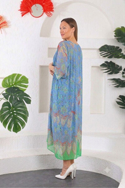 rushana Kimono de plajă din șifon pentru femei, pareo