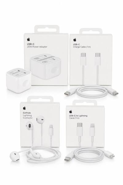 GENERAL Integrated Package of 4 Pieces_Usb-C Charger_Usb-C to Lightning Cable...