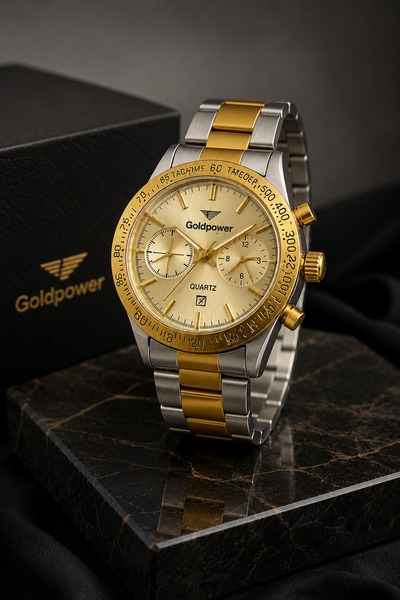 Goldpower Italian Steel Strap Men's Wristwatch
