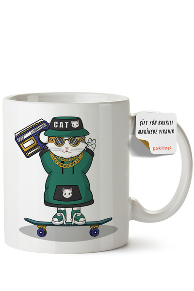 ET ERTAPASSAGE original creative designs Cat Design Printed Porcelain Mug (Do...