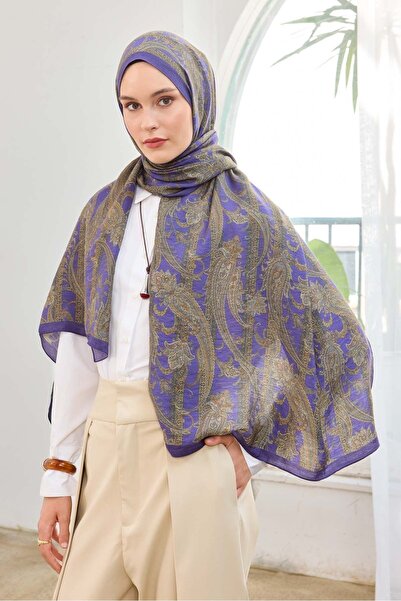 Silk Home Urban Hours Shawl Pattern Purple Mayda Shawl