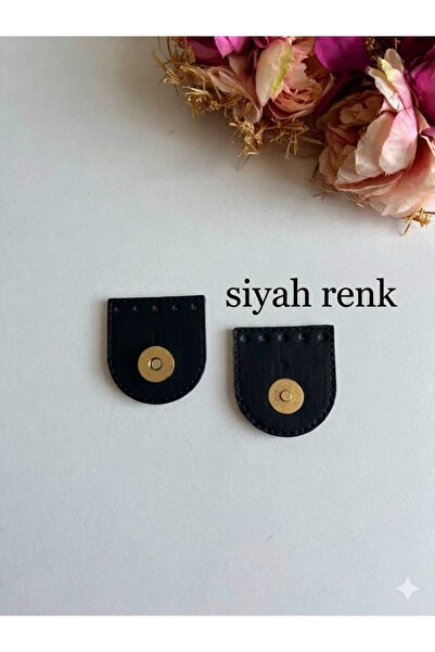 zg hobi aksesuar Oval Sew-On Magnet Made of Faux Leather for Knitted Bags