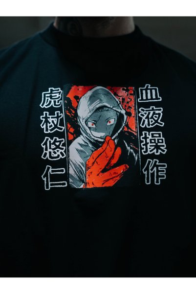 SHINOBIX Jujutsu Kaisen Anime Itadori Yuji I'M You Full-Print Oversize Printed T-Shirt