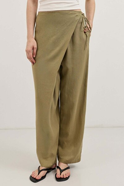Antioch Khaki Double-Breasted Pareo Women's Trousers