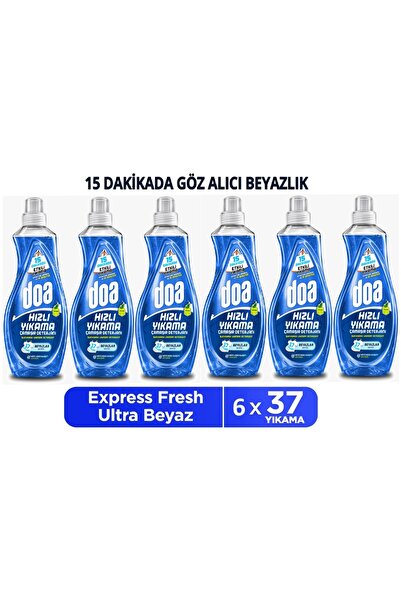 Doa Express Hızlı Yıkama Ultra Beyaz Sıvı Çamaşır Deterjanı 1480 ML x 6 Adet