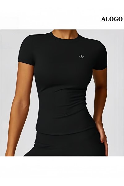 ALOGO Alo Yoga Alo Lady Sports Short Sleeve Quick Drying
