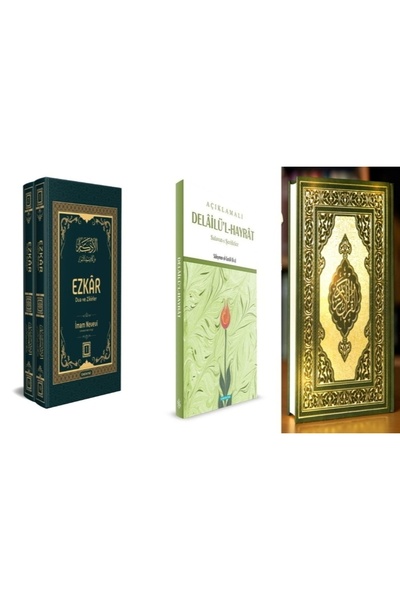 Semerkand Yayınları Günlük Dua ve Zikir 3'lü Kitap Seti | Ezkar - Delailül Ha...