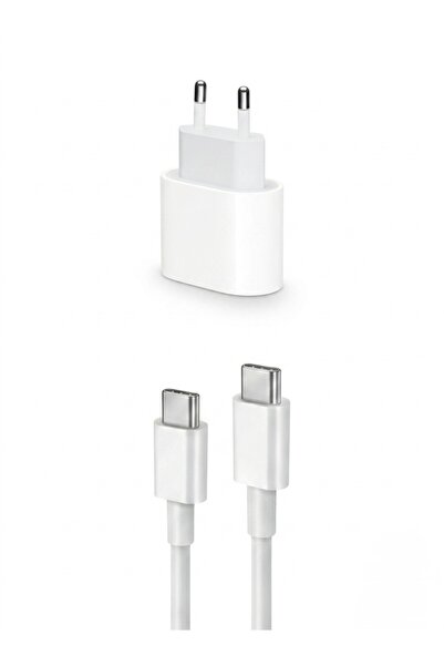 System 20W PD Hızlı Şarj Seti Type-C To Type-C Adaptörlü Kablo Takımı