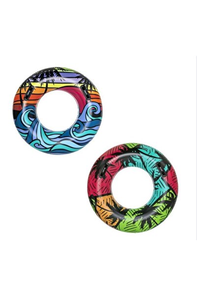 Jumbo Colac gonflabil cu model colorat de palmieri Ø91 cm
