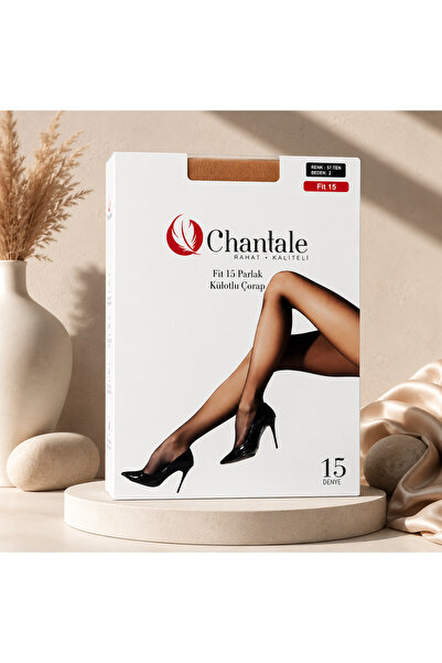 CHANTALE 15 Denier Shiny Thin Pantyhose Skin Color