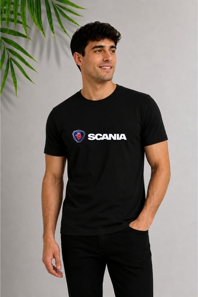 dafri TRICOU COMFORTABIL DIN BUMBAC CU GULER ROTUND ȘI IMPRIMAT SCANIA