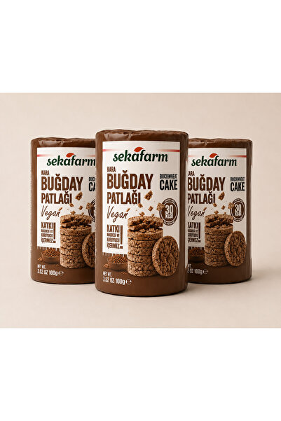 sekafarm Karabuğday Patlağı 100 Gr 3’lü - Katkısız ve Doğal Atıştırmalık