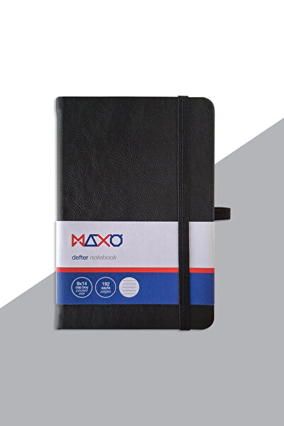 Maxo Mini Cep Boy Sert Kapaklı Not Defteri 9x14 cm, 192 sayfa, çizgili, kalem...