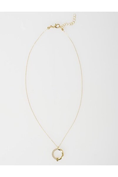 Kayra Circle Figured Necklace Gold