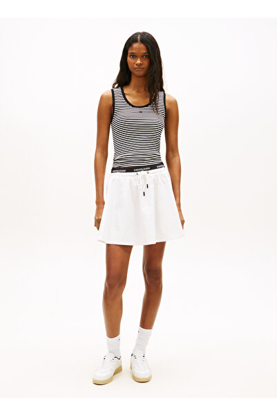Tommy Jeans Ekru Kadın Etek TJW WAISTBAND POPLIN SKIRT