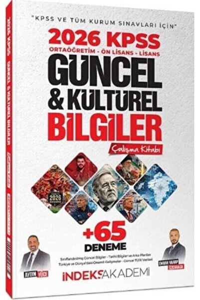 İndeks Akademi Yayıncılık 2026 KPSS Güncel ve Kültürel Bilgiler Çalışma Kitab...