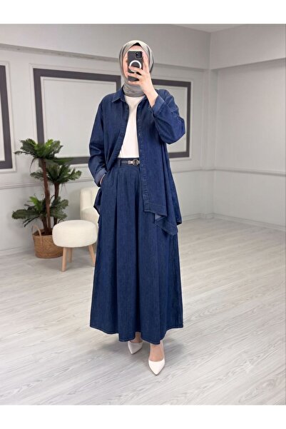 Butik Kardelen Osaka Tensel Takim Navy Blue