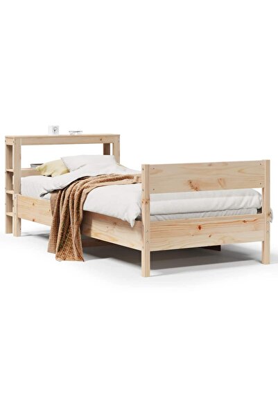 vidaxl Cadru de pat fără saltea, 75x190 cm, lemn masiv de pin