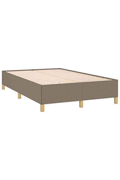 vidaxl Cadru de pat fără saltea Taupe 120x190 cm țesătură
