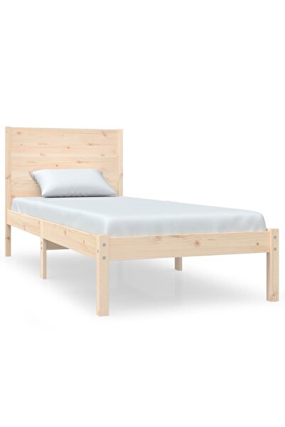 vidaxl Cadru de pat mic single, 75x190 cm, lemn masiv