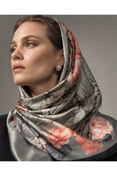 Secdeva Patterned Silk Voile Shawl
