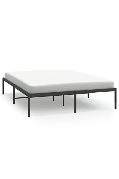 vidaxl Cadru pat metalic, negru, 160x200 cm