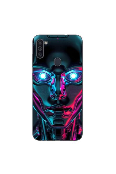 OEM Husa compatibila cu Samsung Galaxy A11 Silicon Gel Tpu Model Chrome Humanoid