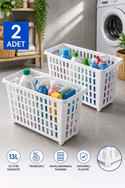 Bayev 2 Pieces 13 Lt Maxi In-Cabinet Organizer with Wheels - Multi-Purpose Or...