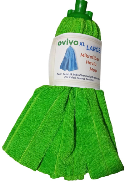 OVİVO 1 Adet Mikrofiber Havlu Mop Paspas Mop Xl Yedek Ucu Large XL Büyük Boy