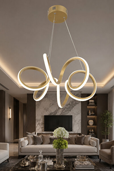 Dekorluna Minerva Eskitme Modern Sarkıt Tek Renk Günışığı Işık Salon Mutfak O...