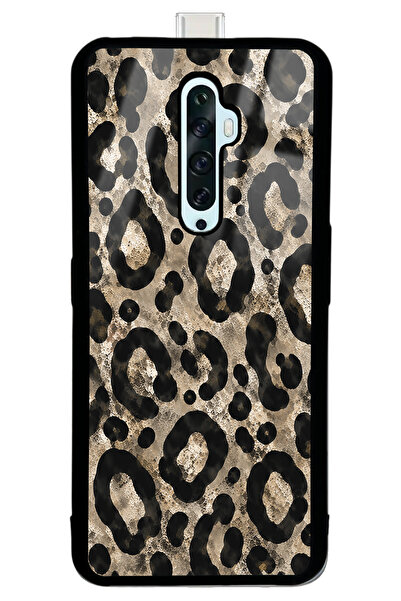Spoyi Oppo Reno 2Z Brown Leopar Tasarımlı Glossy Telefon Kılıfı
