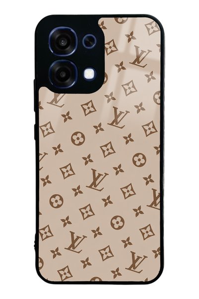 Spoyi Oppo A6 Pro Dark Cream Lv Design Glossy Phone Case