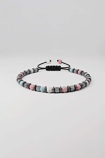 ablukaonline Unisex Bohemian Colorful Stone Detailed Beaded Bracelet Multi-Co...